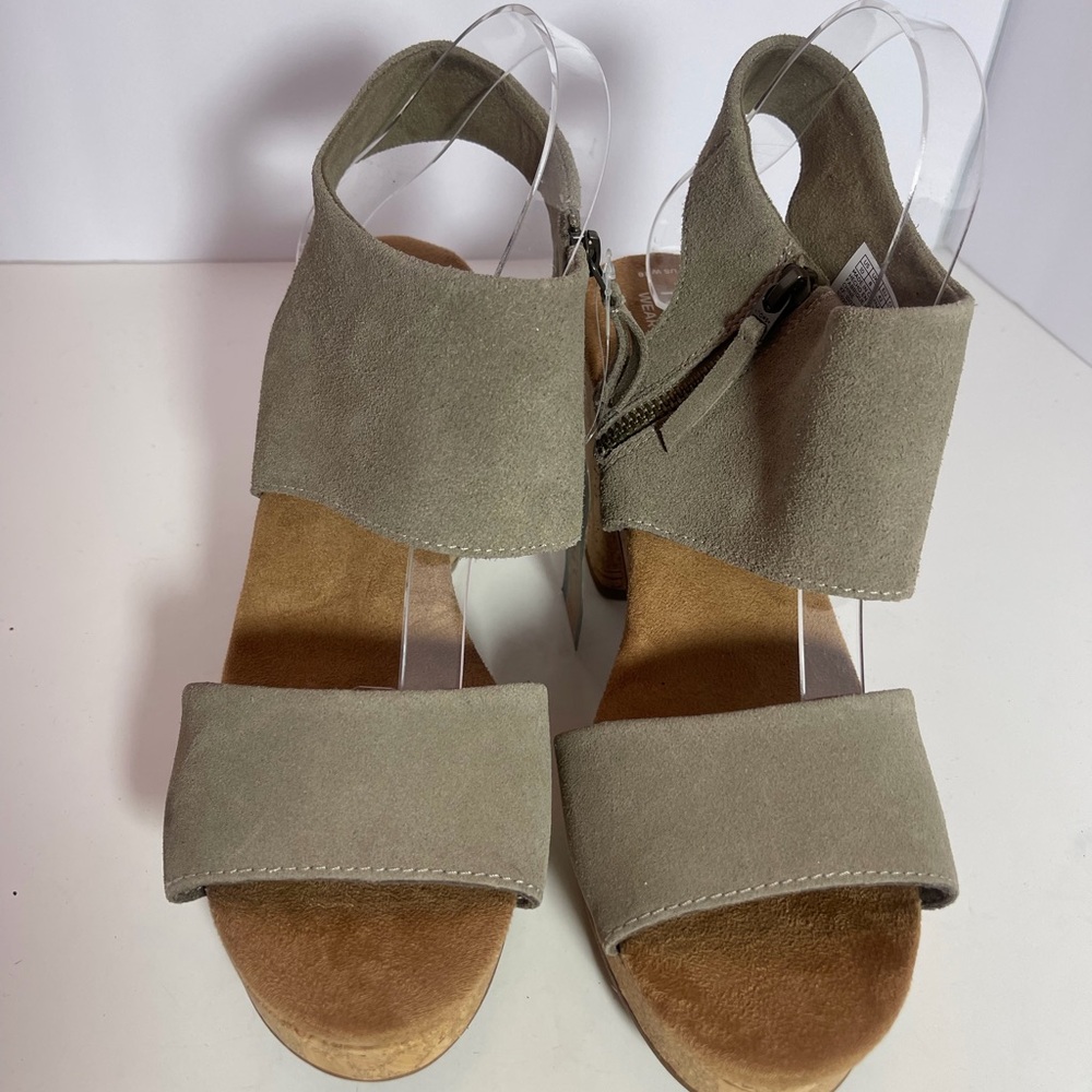 NWT Toms Majorca Dune Suede Platform Sandal size 10